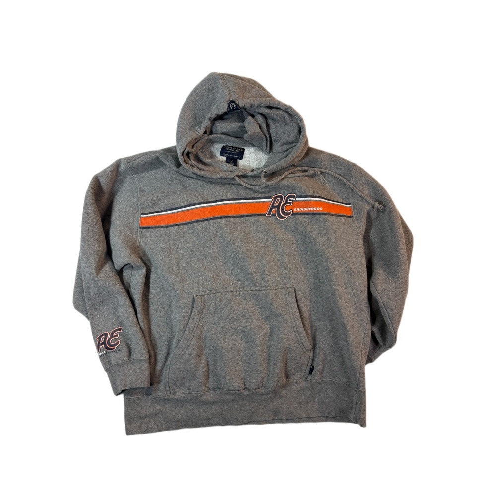 Vintage American Eagle Snowboarding Hoodie Men‎ Medium Gray Y2K Streetwear